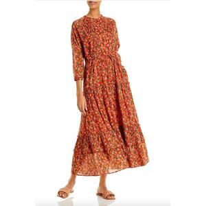 Women's Banjanan Bazaar Floral Maxi Dress size XS Prairie Bohemian Quiet Luxury